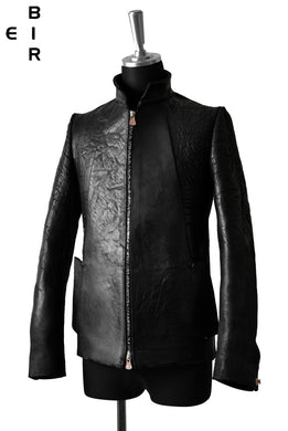ierib classic zipper jacket / waxy JP culatta *soft finished (BLACK)