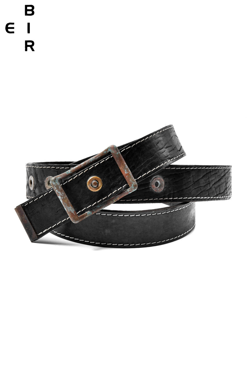 ierib SOLID BUCKLE BELT / waxy JP culatta (BLACK)