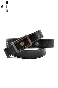 Load image into Gallery viewer, ierib SOLID BUCKLE BELT / waxy JP culatta (BLACK)