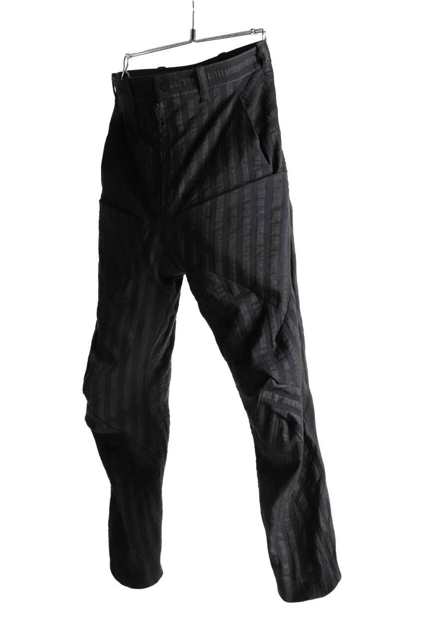 LEON EMANUEL BLANCK FORCED 6POCKET STRETCH ANKLE PANTS (BLACK STRIPE)