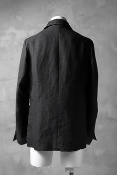 画像をギャラリービューアに読み込む, blackcrow shirt-collar 5B jacket / hemp (black)