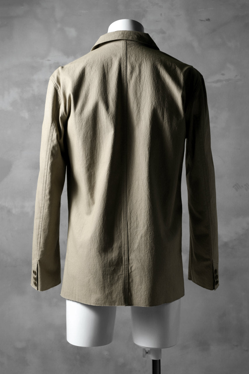blackcrow worker shirt jacket / cotton woven (BEIGE)