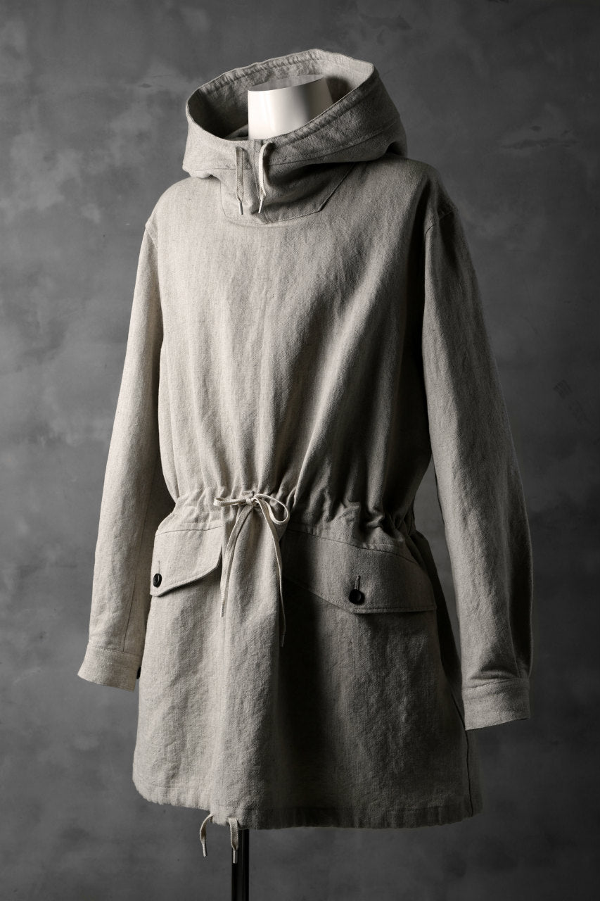 sus-sous anorak middle coat / natural linen & cotton (NATURAL)