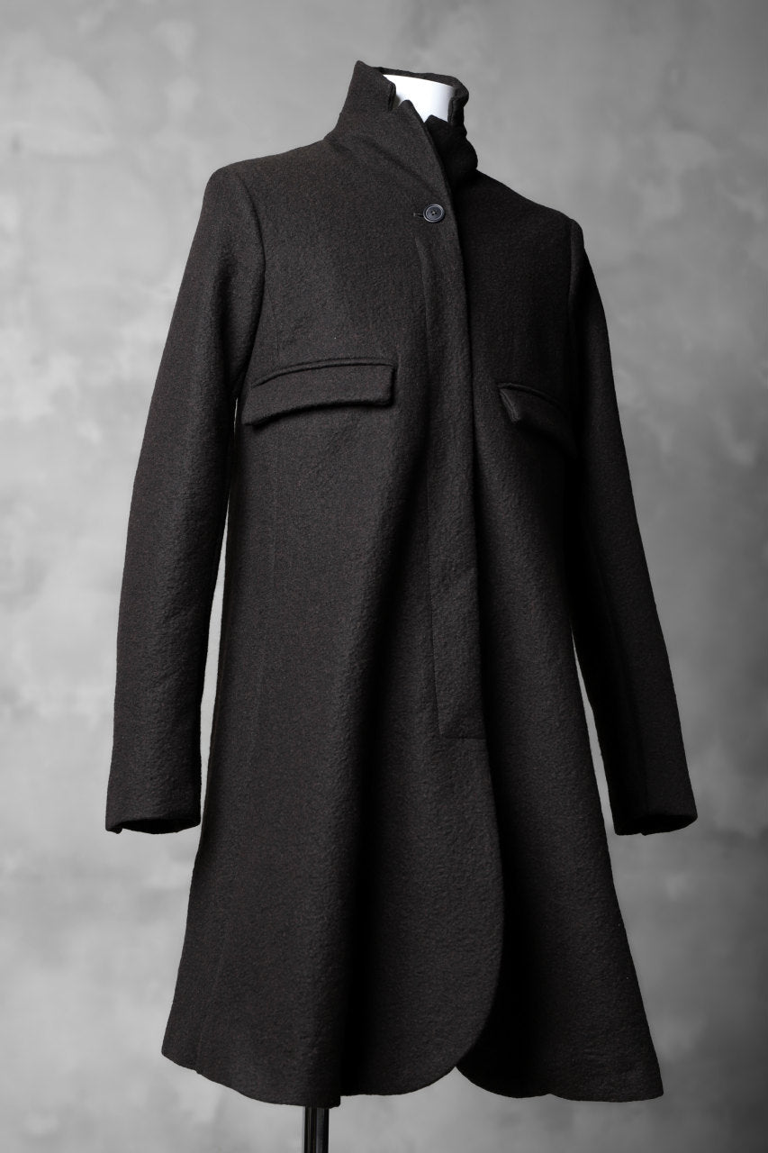 RUNDHOLZ A LINE CHESTERFIELD COAT / FULLING WOOL
