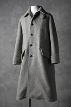 画像をギャラリービューアに読み込む, sus-sous foot guards great coat / W100 Harris melton raised washer (TOP GREY BEIGE)