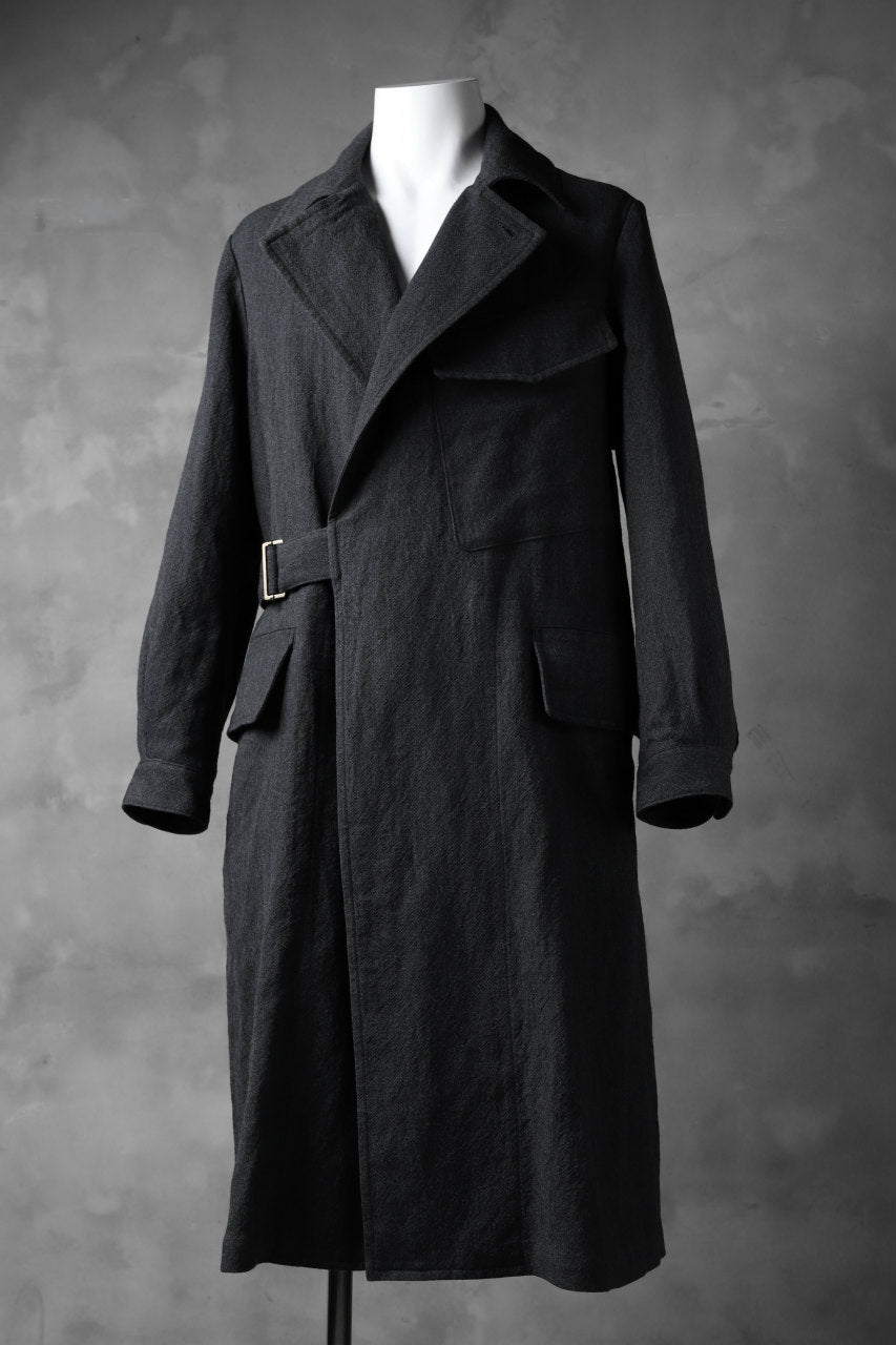 sus-sous storm coat / W50L50 3/2OX washer (CHARCOAL NAVY) – LOOM OSAKA