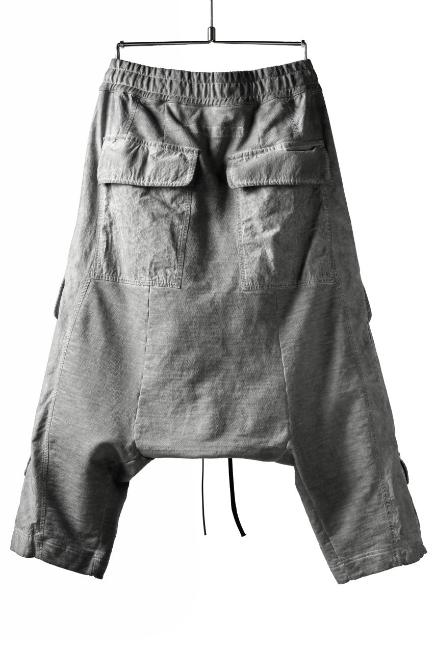 A.F ARTEFACT SWITCHING CROPPED CARGO SAROUEL / DYED COMBI FABRIC (GREY)