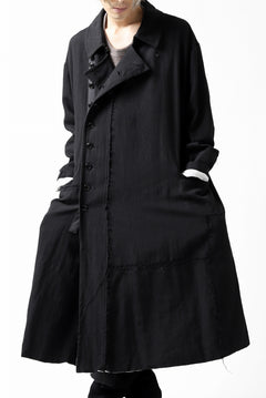 画像をギャラリービューアに読み込む, KLASICA HM-C DOUBLE BREASTED COAT / MONOTONE HOUND TOOTH (BLACK)