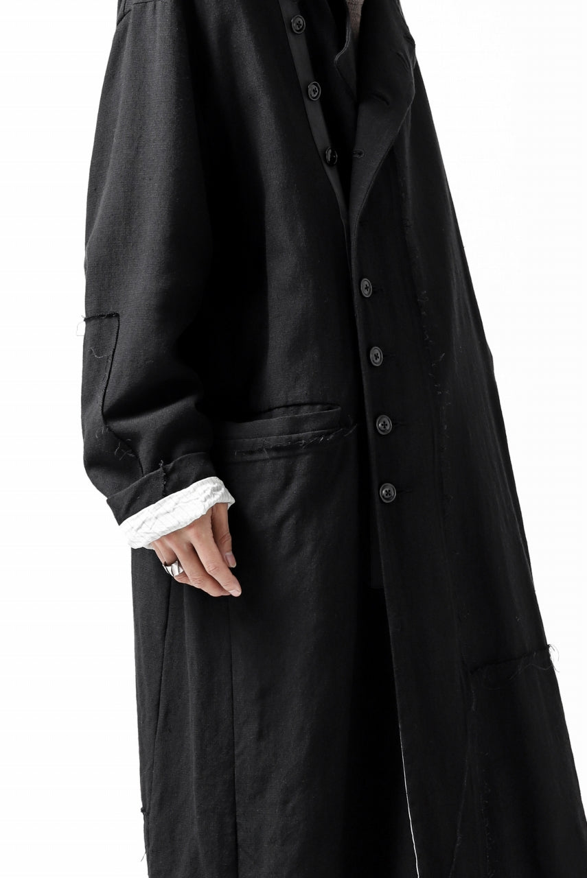 画像をギャラリービューアに読み込む, KLASICA HM-C DOUBLE BREASTED COAT / MONOTONE HOUND TOOTH (BLACK)