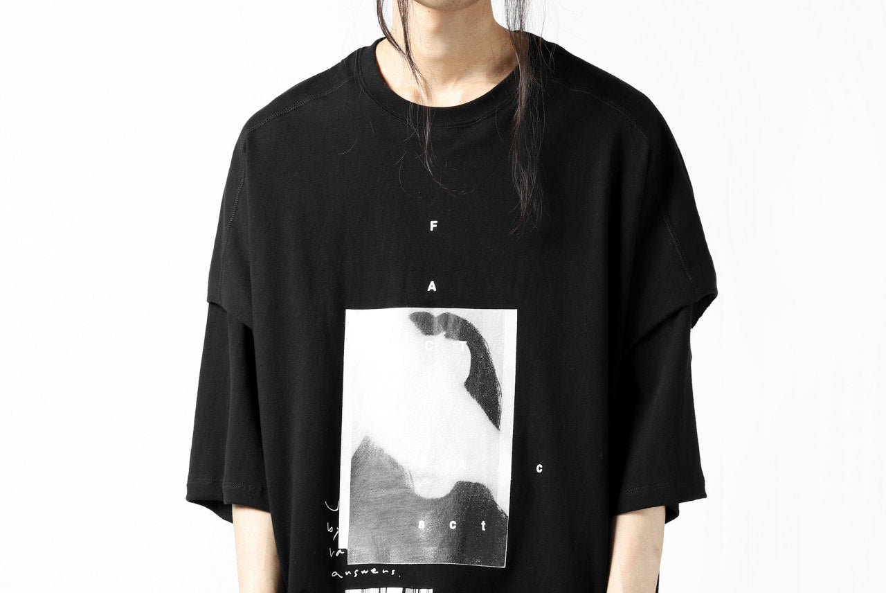 A.F ARTEFACT "TWINS" LAYERED OVER SIZE TOPS (BLACK)