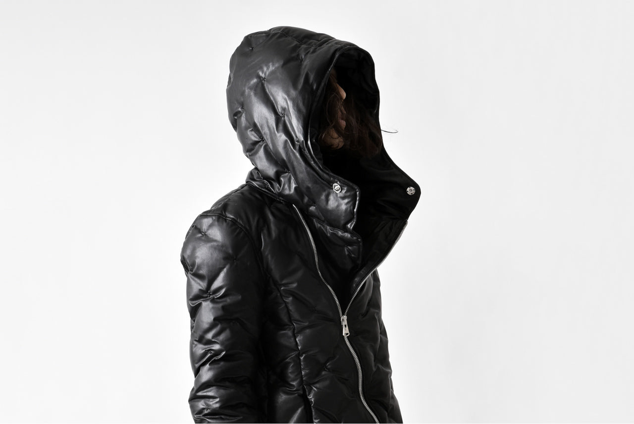 ISAMU KATAYAMA BACKLASH exclusive HOODED DOWN JACKET /［KANGAROO LEATHER / POLAND WHITE GOOSE] (BLACK)