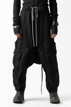 Load image into Gallery viewer, A.F ARTEFACT HEAVY CROTCH CARGO PANTS / LOW COUNT DENIM (BLACK)