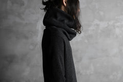 画像をギャラリービューアに読み込む, A.F ARTEFACT exclusive DUSTY WAFFLE DRAPED HIGH NECK TOPS (MELANGE BLACK)