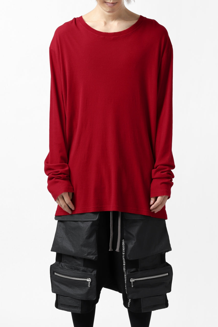 RUNDHOLZ DIP LONG SLEEVE KNIT SEWN / DYED JERSEY (RED)
