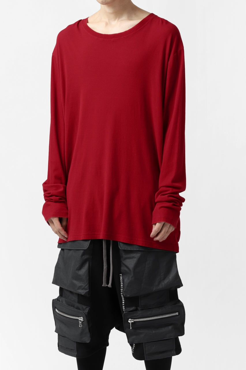 RUNDHOLZ DIP LONG SLEEVE KNIT SEWN / DYED JERSEY (RED)