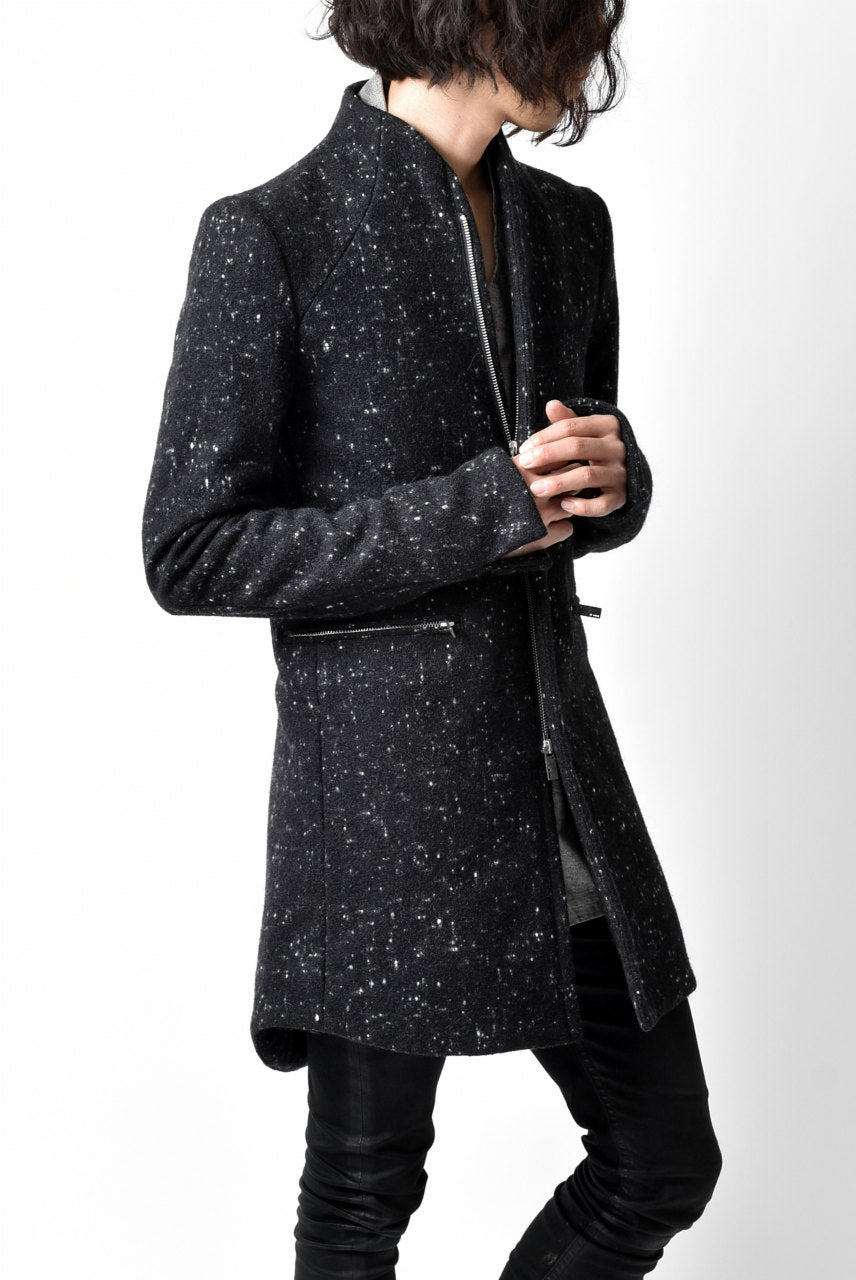 N/07 exclusive Padded Middle Coat / Wool Double-weave (SNOW BLACK)