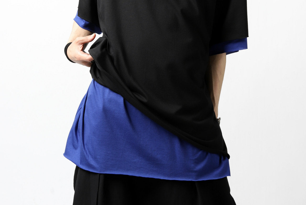 A.F ARTEFACT exclusive OVER SIZED LAYERED TEE (BLACK x NAVY)