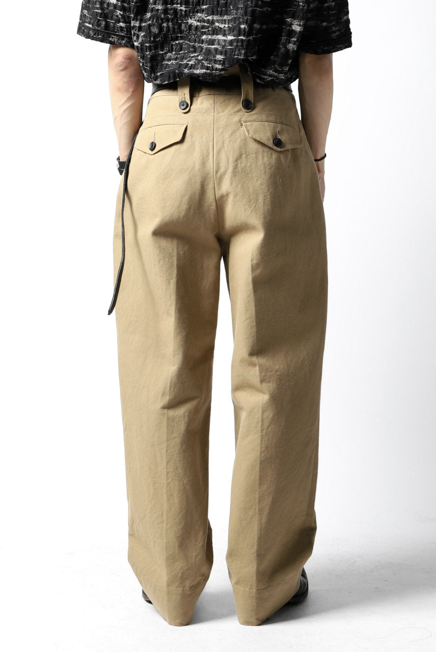 Load image into Gallery viewer, sus-sous gurkha trousers yarn dyed OX (BEIGE)