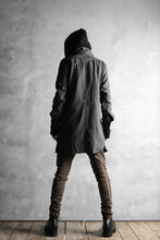 Load image into Gallery viewer, N/07 exclusive Combined Shirt-Jacket [ Stripe Denim×Fleecy Cotton ] (BLACK STRIPE x BLACK)