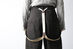 画像をギャラリービューアに読み込む, Aleksandr Manamis Wide Cropped Pant wt. Suspender / Brown Stripe