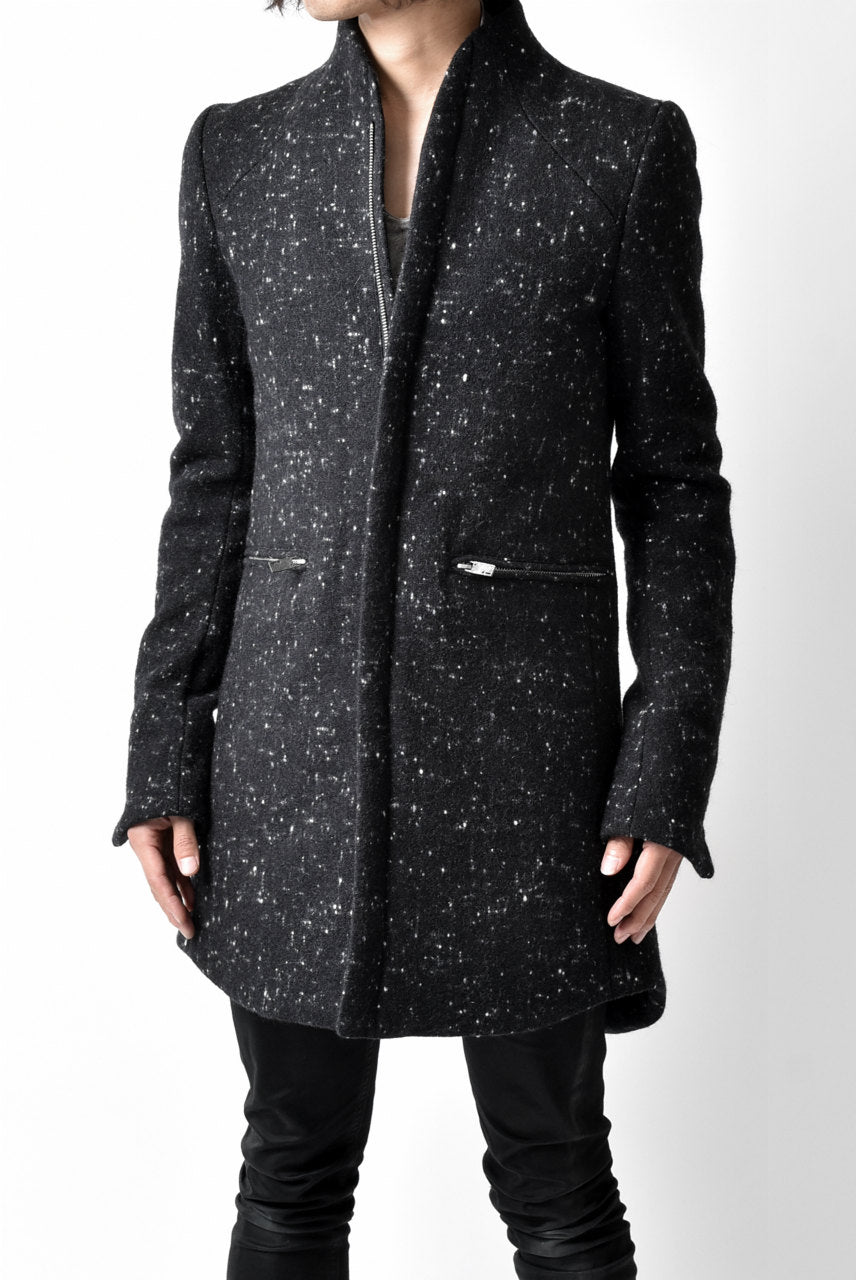 N/07 exclusive Padded Middle Coat / Wool Double-weave (SNOW BLACK)