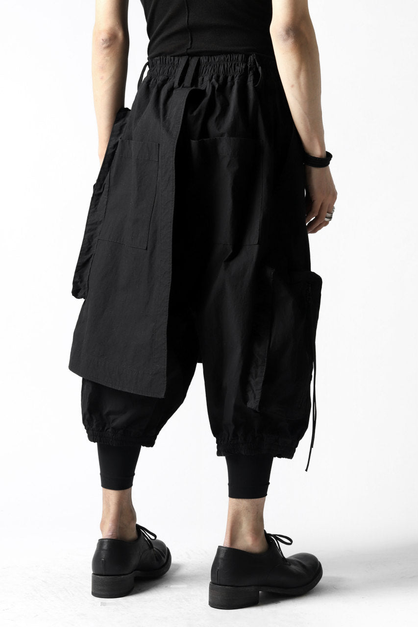 A.F ARTEFACT WRAP SKIRT COMBI MILITARY SHORTS / BLEND WOVEN (BLACK)