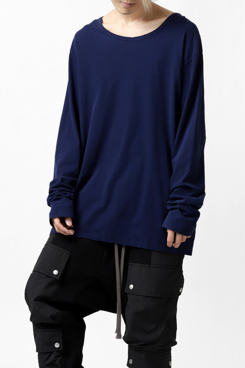 RUNDHOLZ DIP LONG SLEEVE CUT SEWN / DYED JERSEY (BLUE)