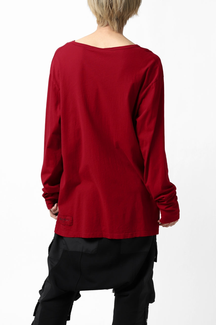 RUNDHOLZ DIP LONG SLEEVE CUT SEWN / DYED JERSEY (RED)