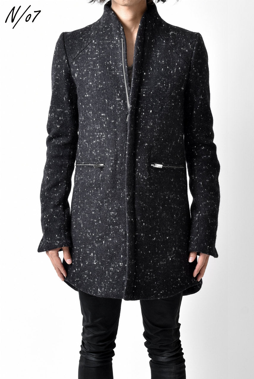 N/07 exclusive Padded Middle Coat / Wool Double-weave (SNOW BLACK)