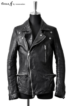 Load image into Gallery viewer, LINEA_F by incarnation DOUBLE BREAST MOTO JACKET / CALF LEATHER &quot;OVERLOCK STITCH&quot;