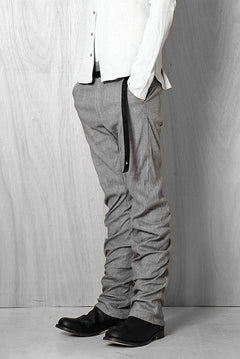 画像をギャラリービューアに読み込む, N/07 anatomy 3dimention pants extra stretch silk linen fabric (ASPHALT)
