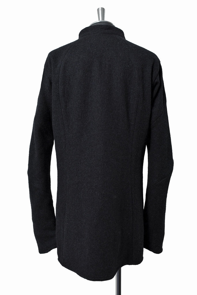 N/07 full　the wool middle shirt "munditiei" (BLACK)