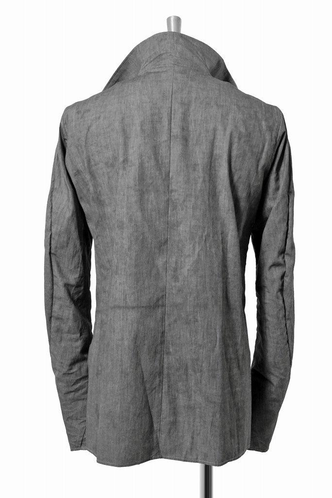 N/07  hi neck shirt [popline sumi-ink dying] (GREY)