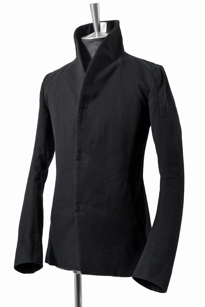 N/07 "tres dimensiva" [cotton/wool doddy tweed | collar aristocracy jacket] (BLACK)