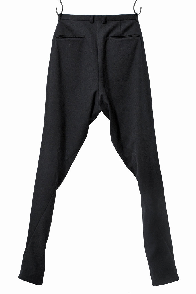 N/07 jodhpur "intellectualia" [cotton/wool doddy tweed | curve length pant] (BLACK)