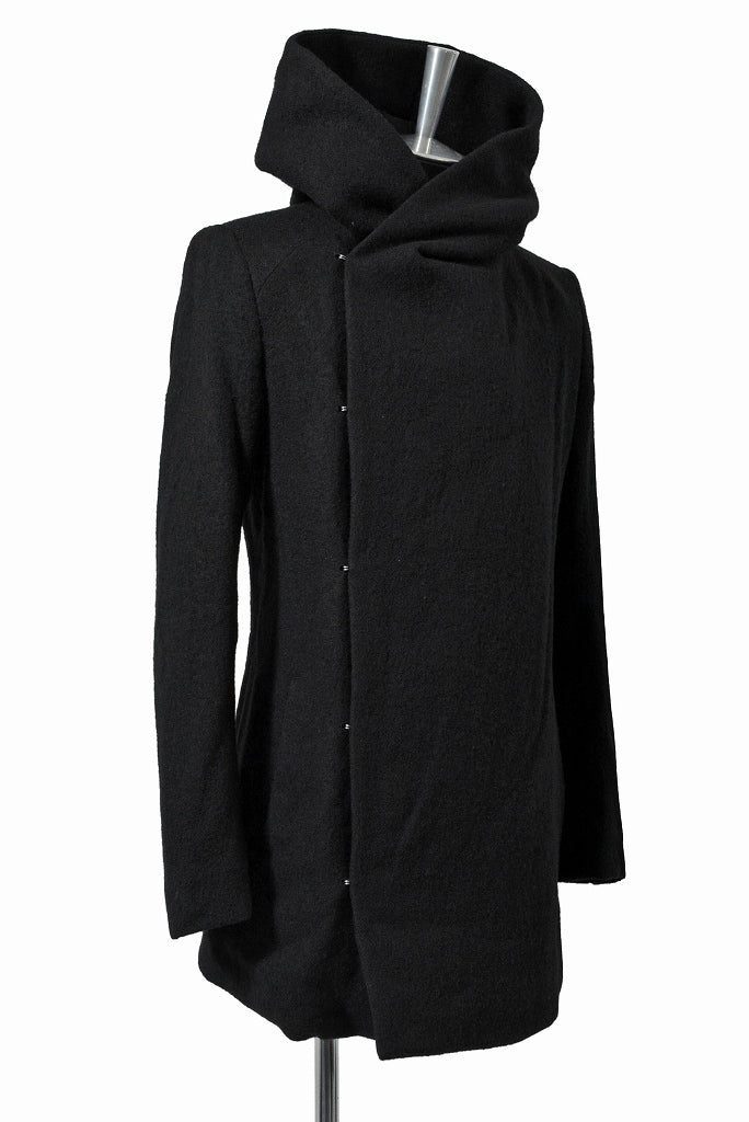 N/07 "tukang sulap" [wool filling | Thinsulate Hi-Loft hooded coat] (BLACK)