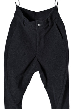 画像をギャラリービューアに読み込む, N/07 CURVE JODHPUR PANT / CASHMERE KNIT MELTON (CHARCOAL)