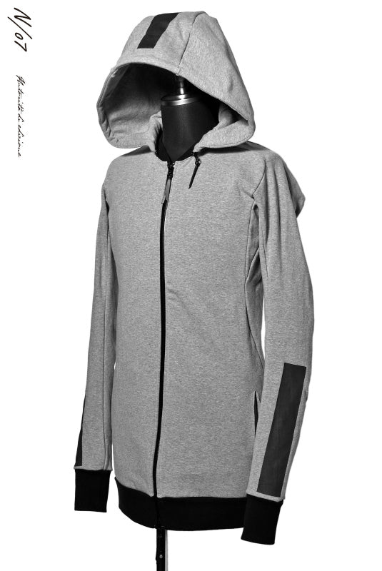 N/07 RUBBERIZED HOODIE JACKET / HYPER STRETCH SWEAT (GREY)