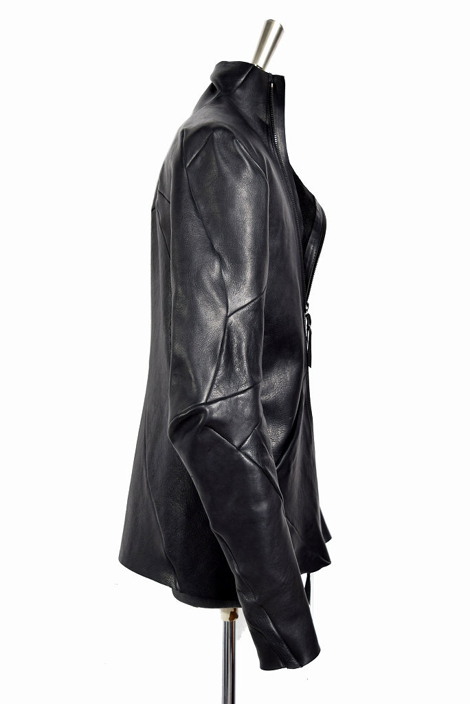 Load image into Gallery viewer, LEON EMANUEL BLANCK DISTORTION LEATHER JACKET / GUIDI HORSE (BLACK)