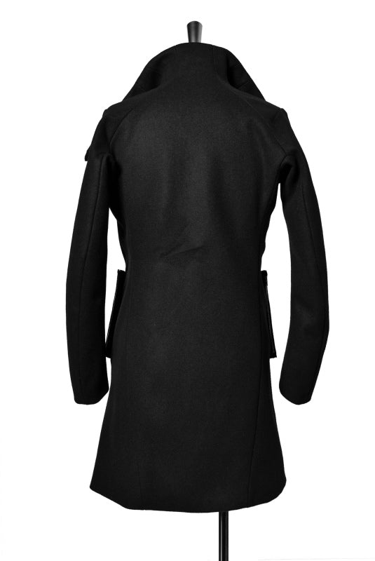 N/07 ANATOMY HIGHNECK COAT / PREMIUM WOOLYARN CASHMERE (BLACK)