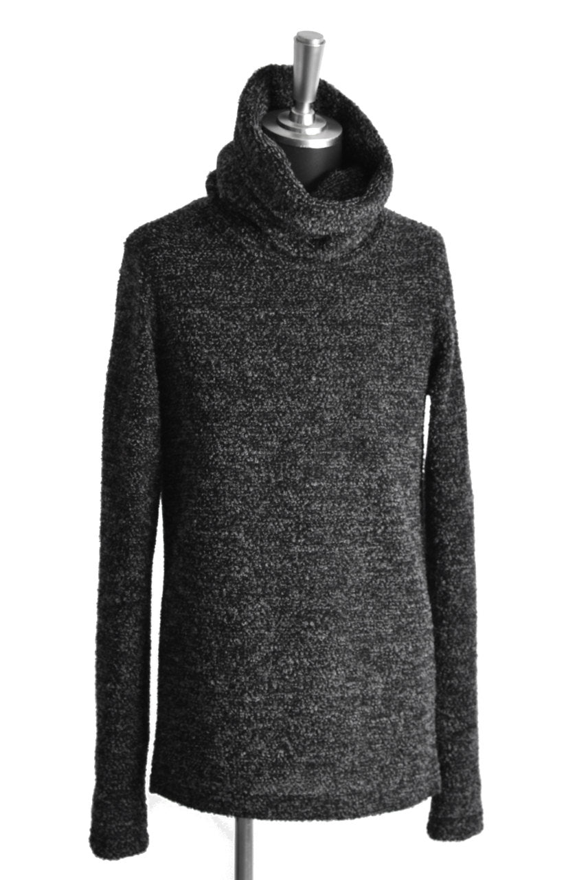 画像をギャラリービューアに読み込む, A.F ARTEFACT exclusive LOOPKNIT HIGHNECK TOP (BLACK×GREY)