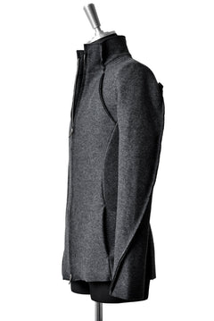 画像をギャラリービューアに読み込む, N/07 Rawcut Track Jacket / Woolring Fleece (DARK GREY)