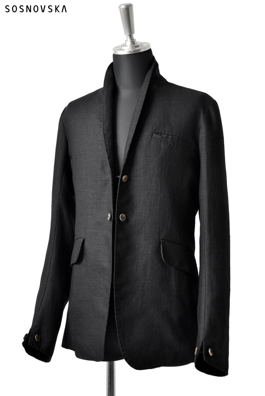 SOSNOVSKA WILD LINEN JACKET (BLACK)