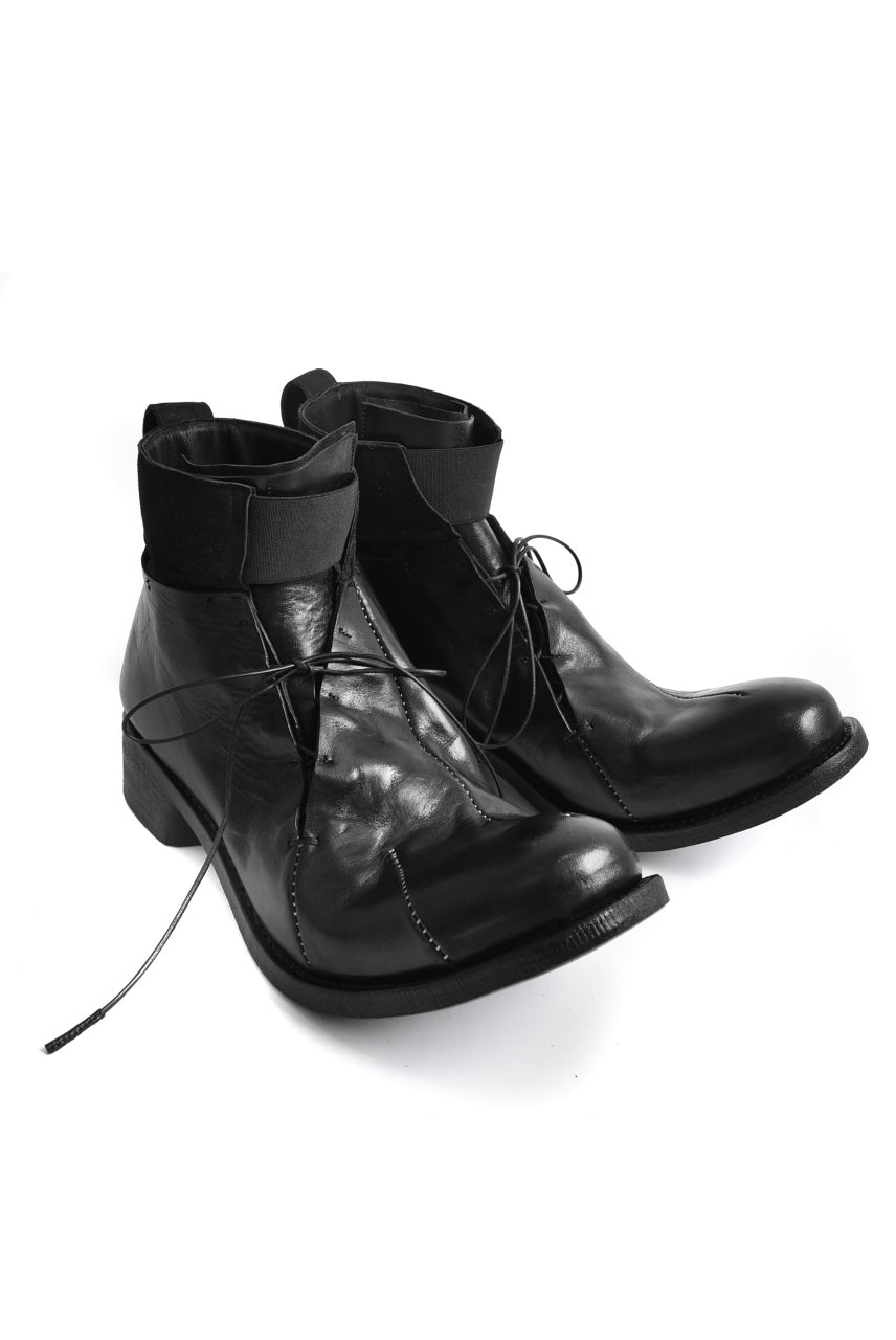 LEON EMANUEL BLANCK DISTORTION LACED MID BOOTS / GUIDI HORSE OILED (BLACK)
