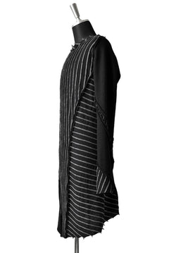 画像をギャラリービューアに読み込む, SOSNOVSKA DECONSTRUCTION DIAGONAL STRIPE LONGSLEEVE (BLACK STRIPE)