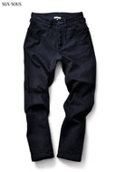 sus-sous horseman slim trousers with zukku (INDIGO)