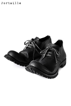 画像をギャラリービューアに読み込む, Portaille exclusive Derby Shoes / Heated Shrink Horse Leather / Vibram #100 (BLACK)