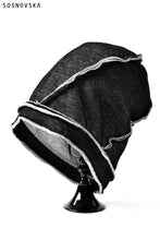 Load image into Gallery viewer, SOSNOVSKA SHABBY EDGES CAP (BLACK×GREY)