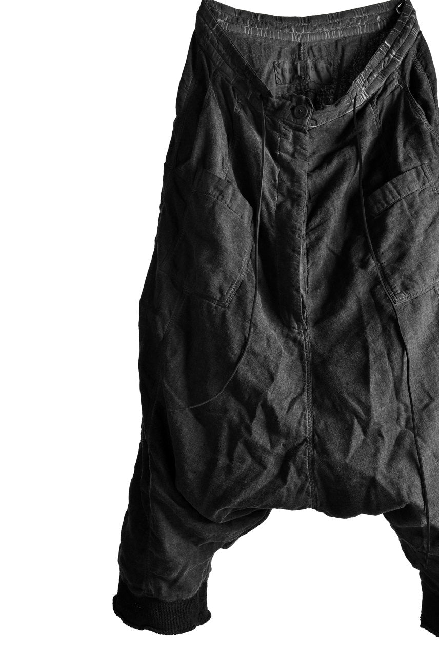 RUNDHOLZ DIP DEEP CROTCH SWITCHING CROPPED PANTS (CARBON)