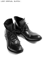 画像をギャラリービューアに読み込む, LEON EMANUEL BLANCK DISTORTION POINTED DERBY / GUIDI HORSE LEATHER (BLACK)